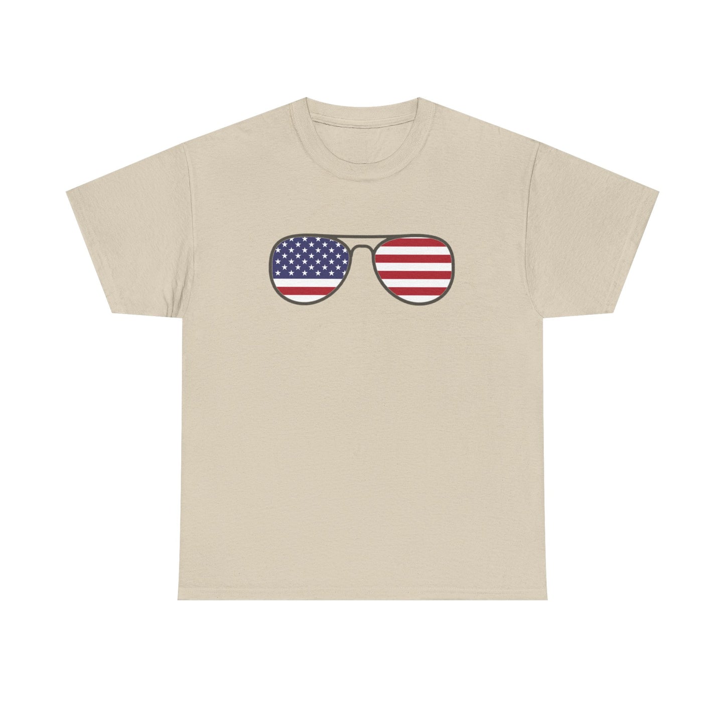 Patriotic Sunglasses Unisex Heavy Cotton Tee