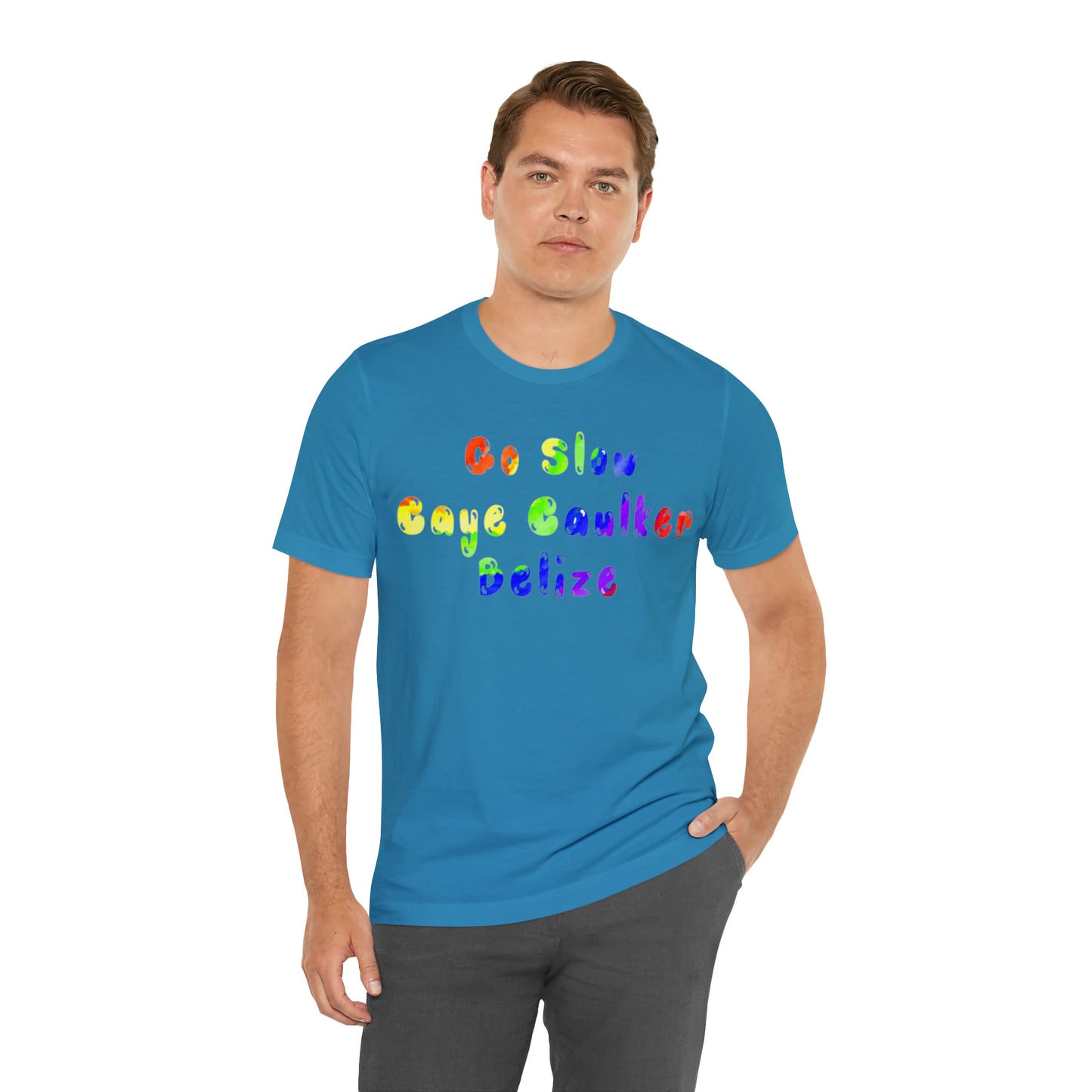 Go Slow Rainbow Unisex Jersey Short Sleeve Tee