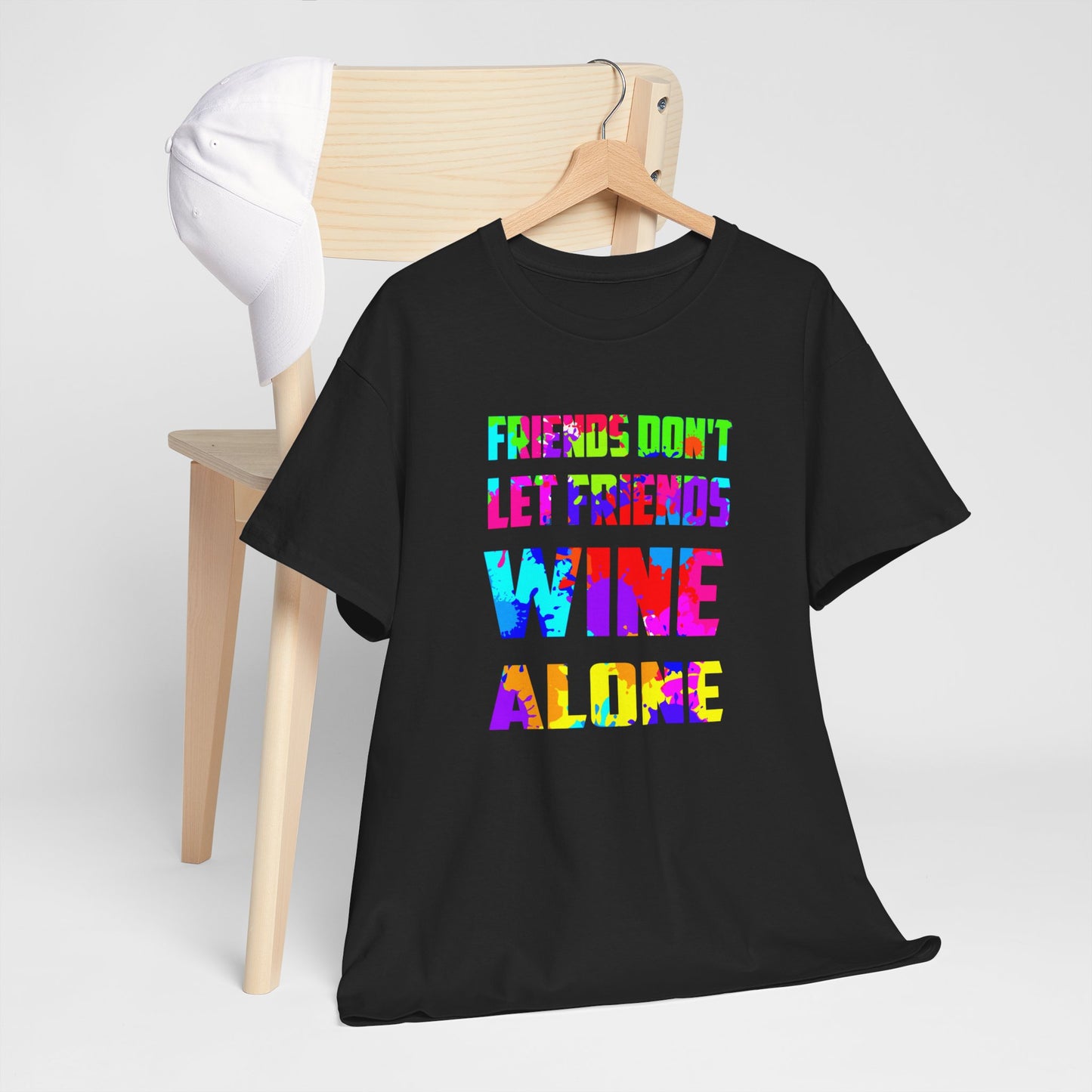 Wine Alone Unisex Heavy Cotton Tee