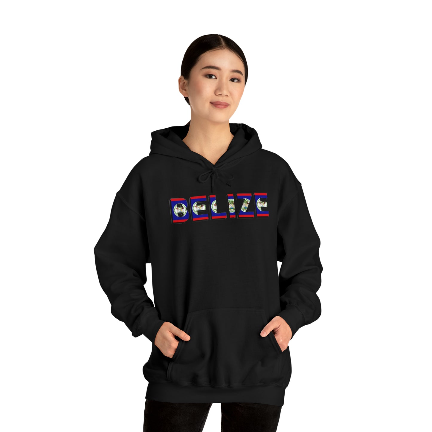 Belize flag Unisex Heavy Blend™ Hooded Sweatshirt