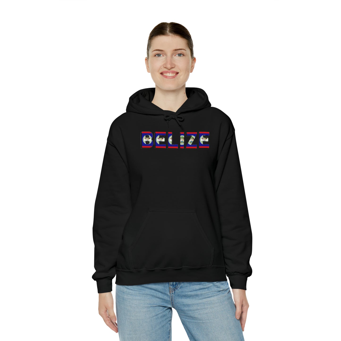 Belize flag Unisex Heavy Blend™ Hooded Sweatshirt