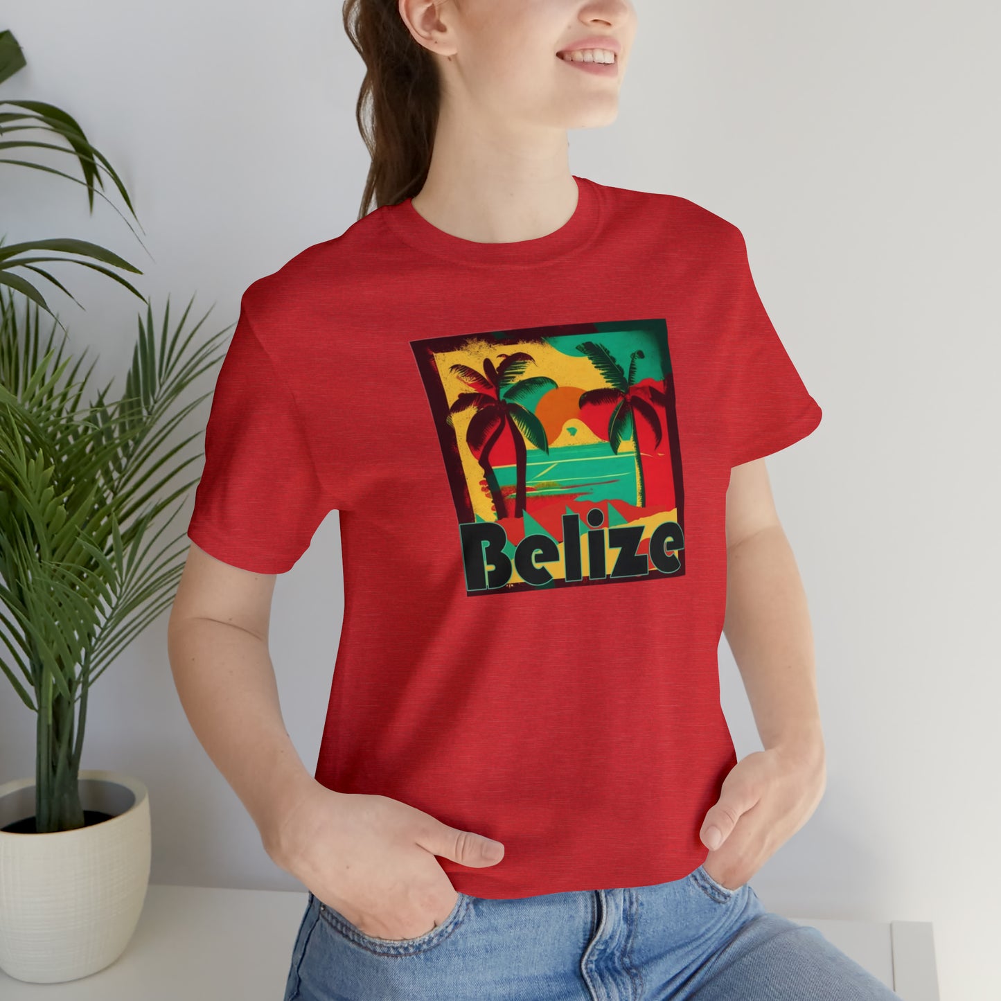 Retro Belize Unisex Jersey Short Sleeve Tee