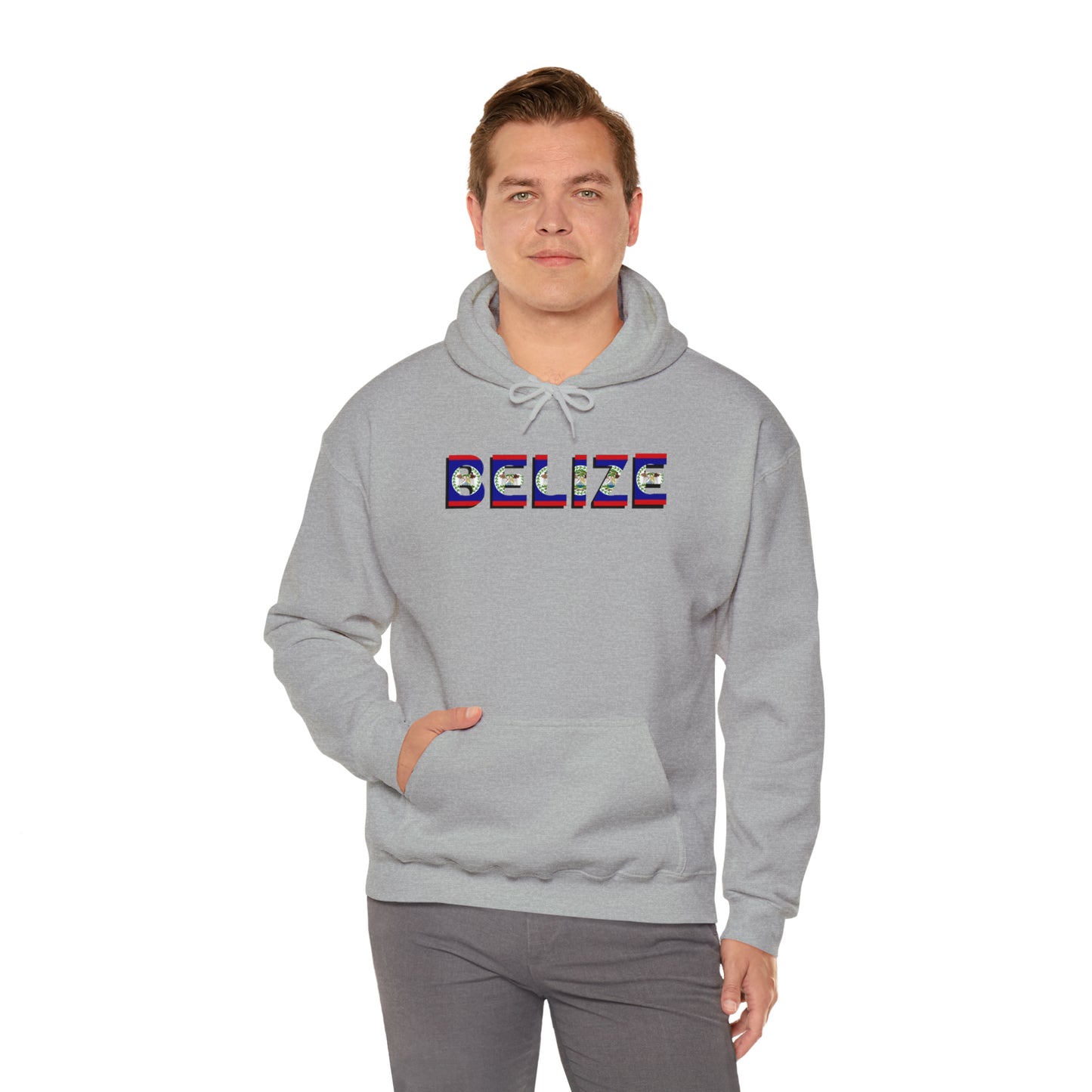 Belize flag Unisex Heavy Blend™ Hooded Sweatshirt