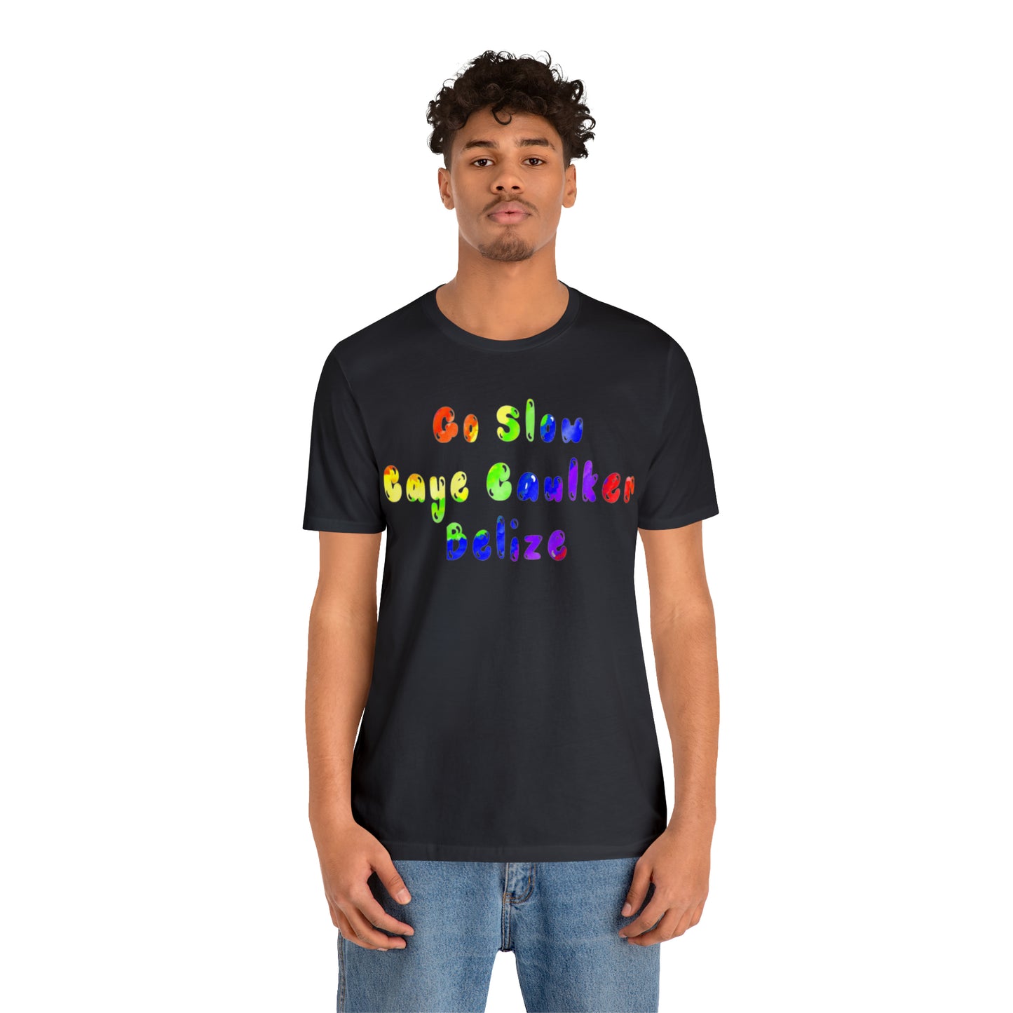 Go Slow Rainbow Unisex Jersey Short Sleeve Tee