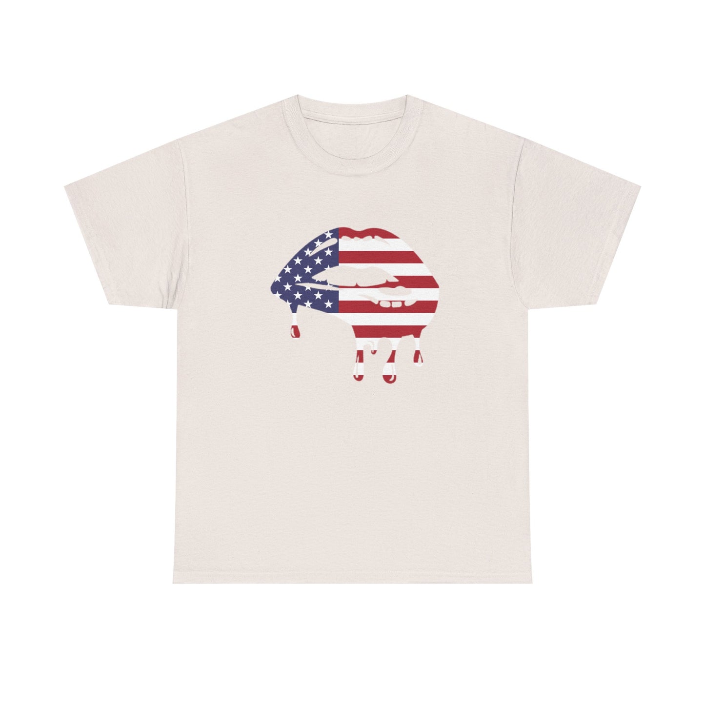 Patriotic Lips Unisex Heavy Cotton Tee