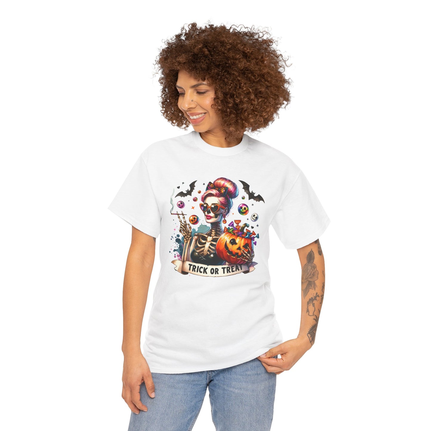 Pumpkin Girl Unisex Heavy Cotton Tee