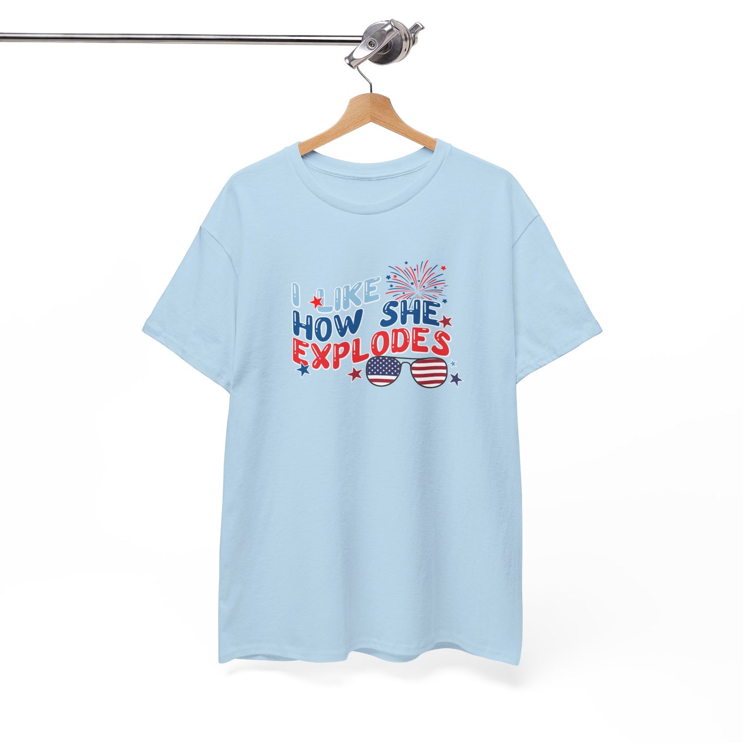 Exploding 4th of July Unisex Heavy Cotton Tee