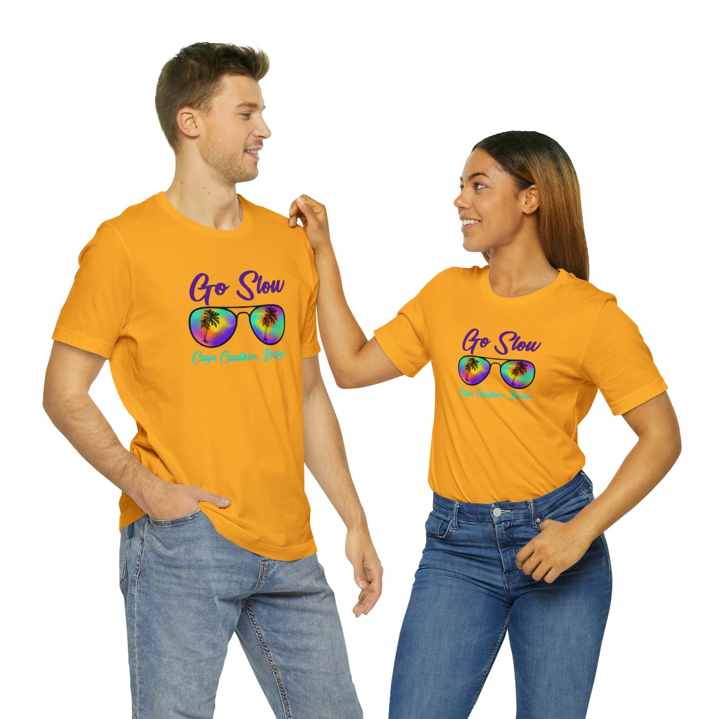 Unisex  Go Slow Purple Short Sleeve Tee