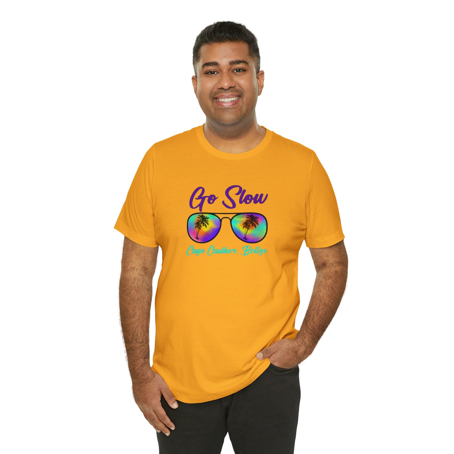 Unisex  Go Slow Purple Short Sleeve Tee