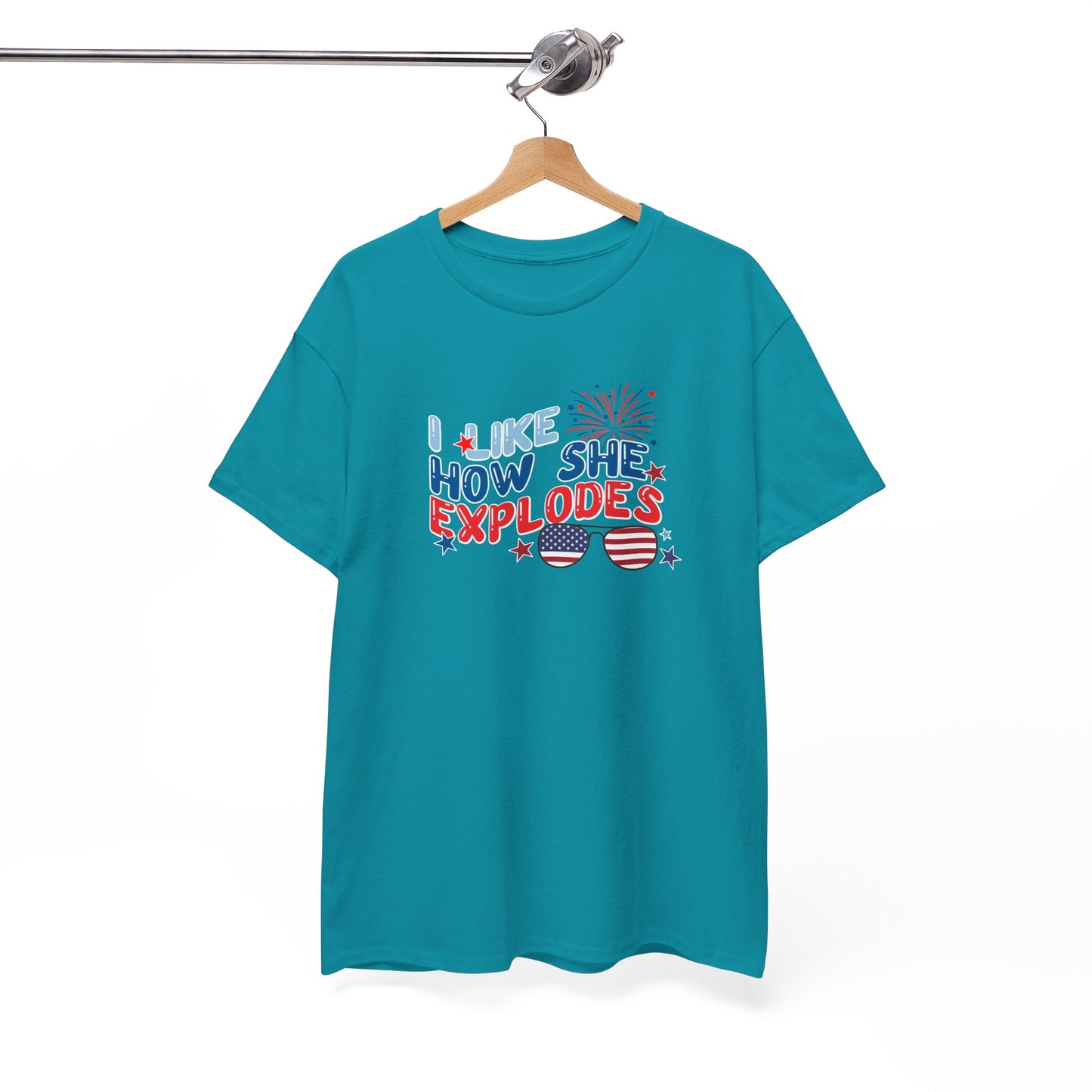 Exploding 4th of July Unisex Heavy Cotton Tee