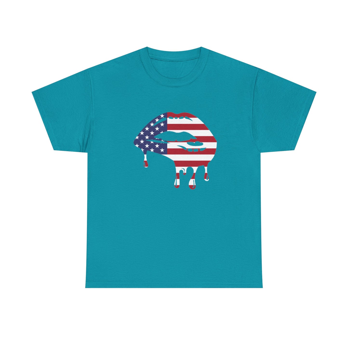 Patriotic Lips Unisex Heavy Cotton Tee