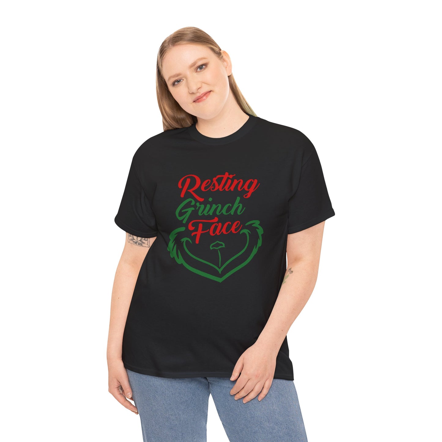Resting Grinch Face Cotton Tee