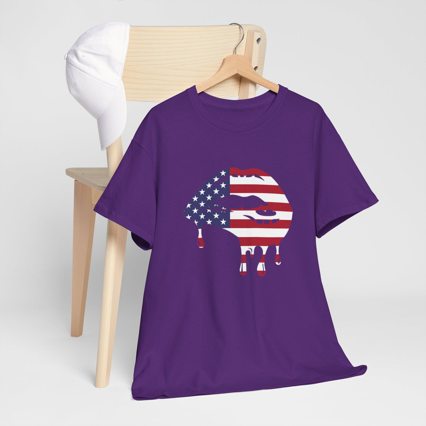 Patriotic Lips Unisex Heavy Cotton Tee