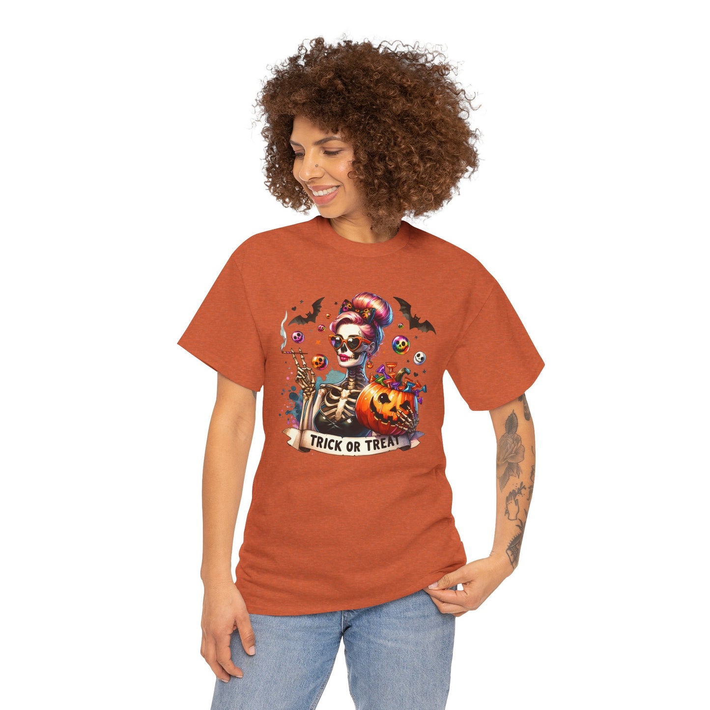 Pumpkin Girl Unisex Heavy Cotton Tee