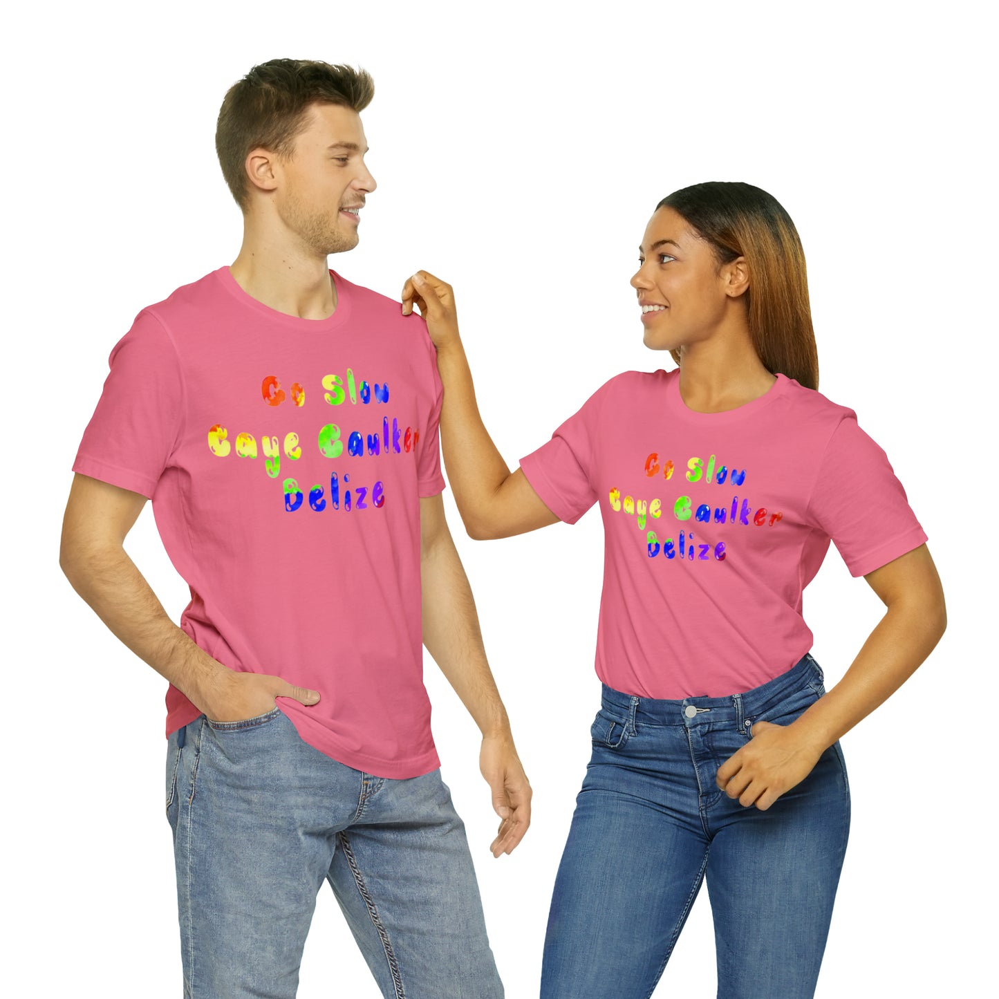 Go Slow Rainbow Unisex Jersey Short Sleeve Tee