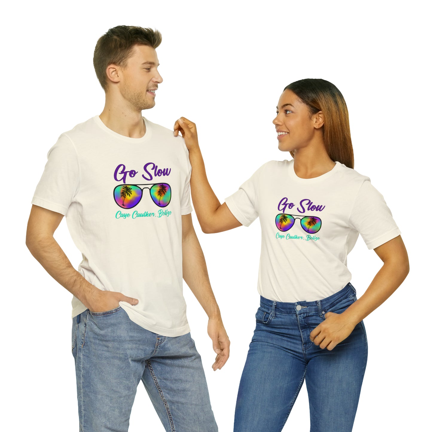 Unisex  Go Slow Purple Short Sleeve Tee