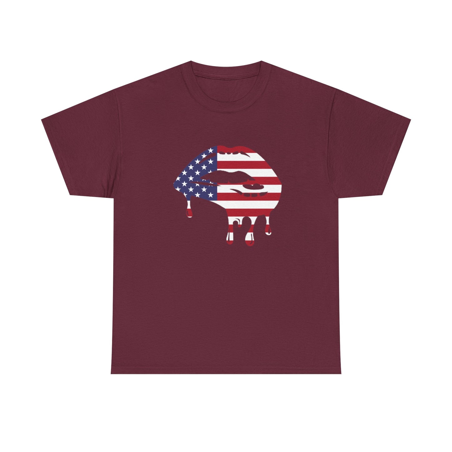 Patriotic Lips Unisex Heavy Cotton Tee