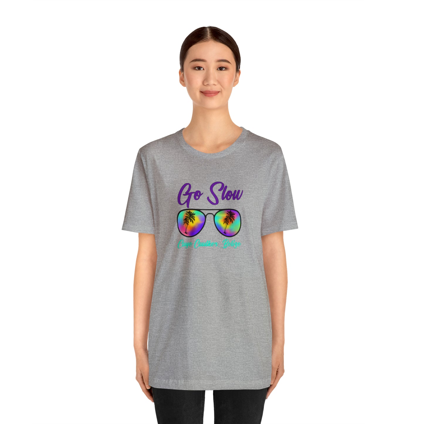 Unisex  Go Slow Purple Short Sleeve Tee
