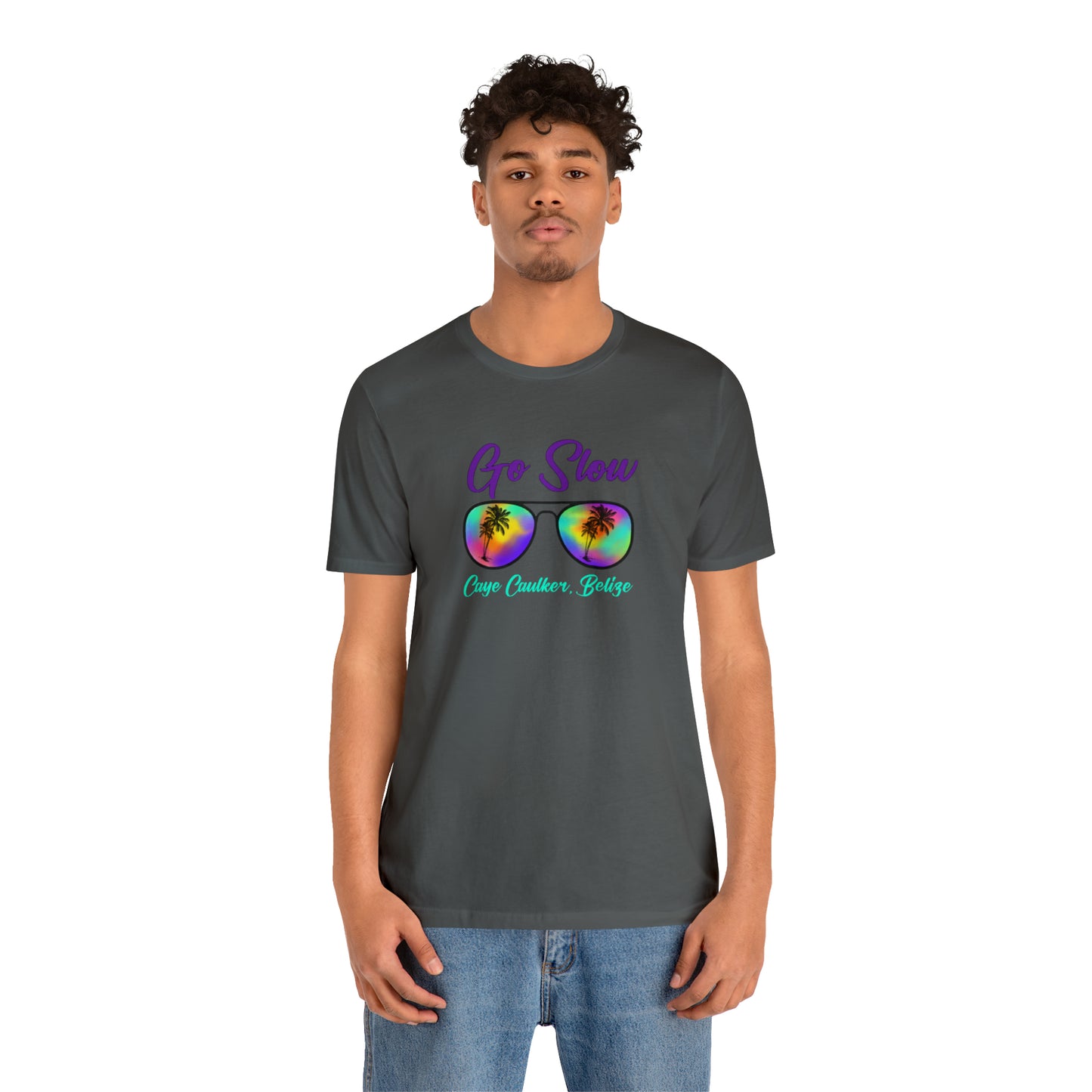 Unisex  Go Slow Purple Short Sleeve Tee