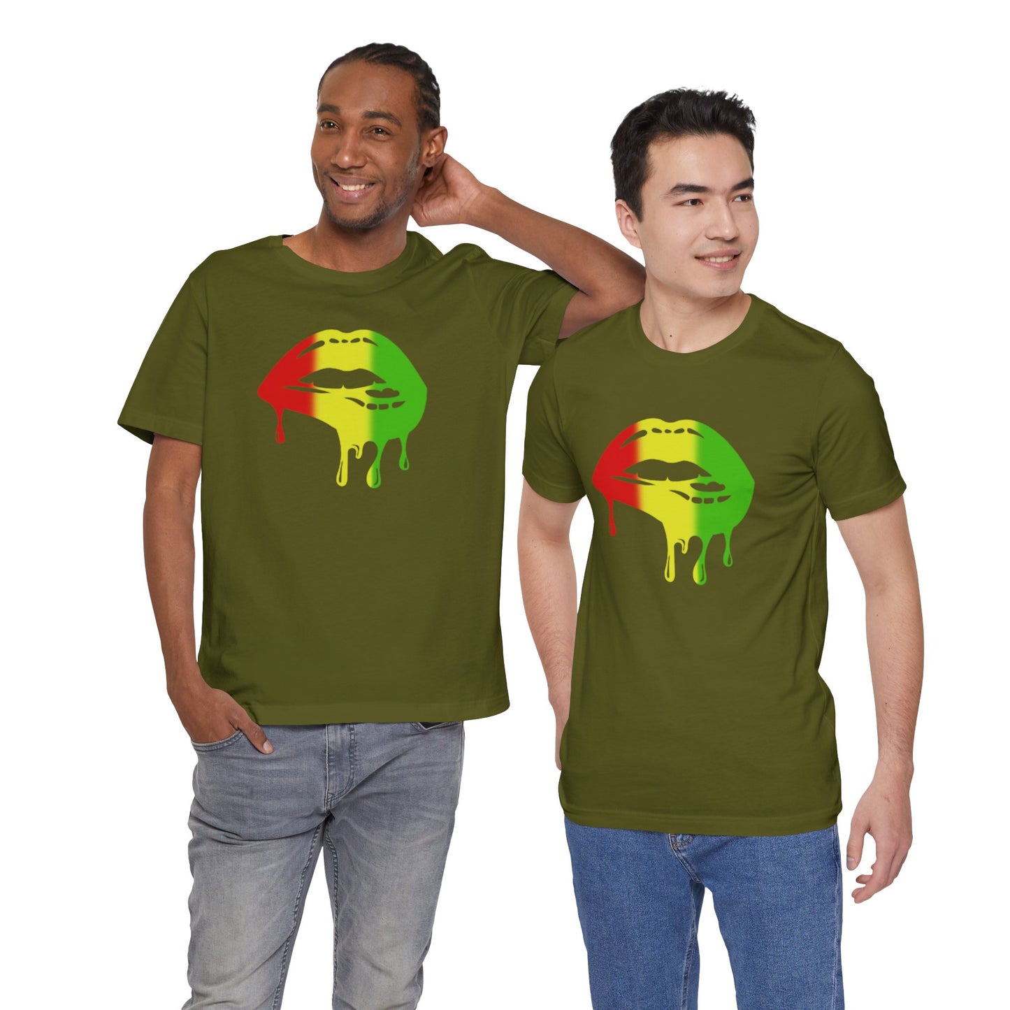 Rasta Lips Unisex Jersey Short Sleeve Tee