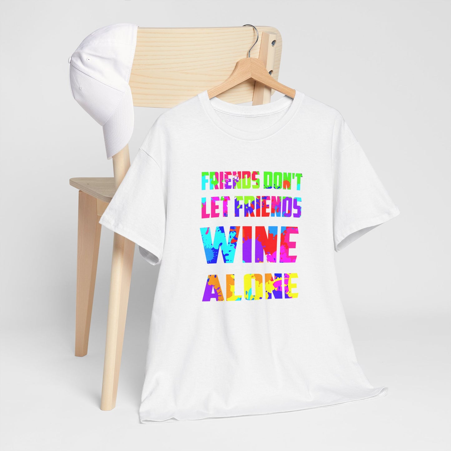 Wine Alone Unisex Heavy Cotton Tee