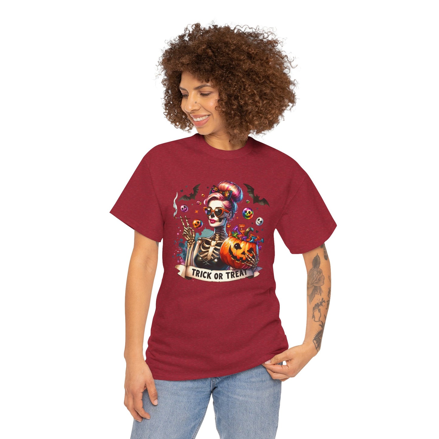 Pumpkin Girl Unisex Heavy Cotton Tee
