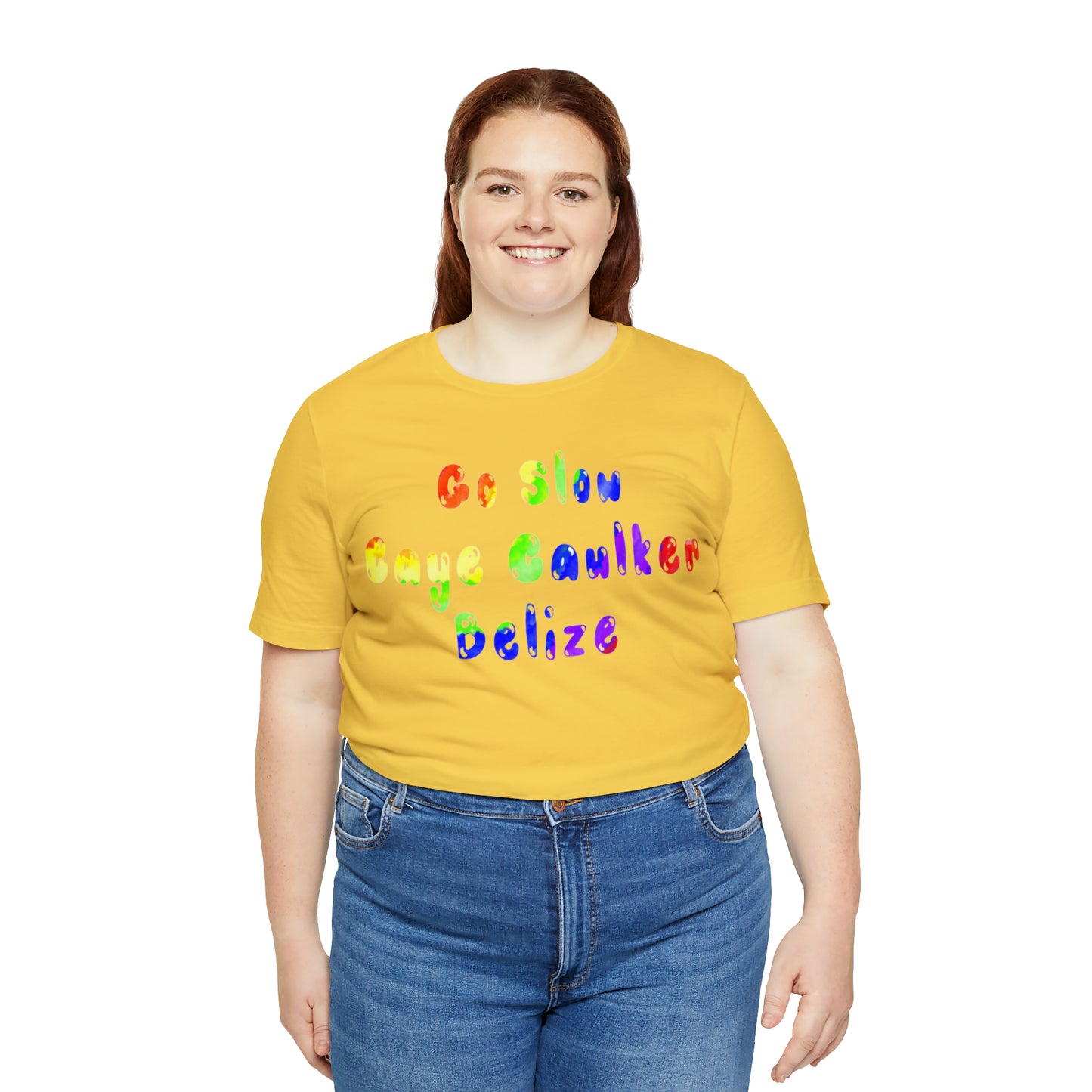 Go Slow Rainbow Unisex Jersey Short Sleeve Tee