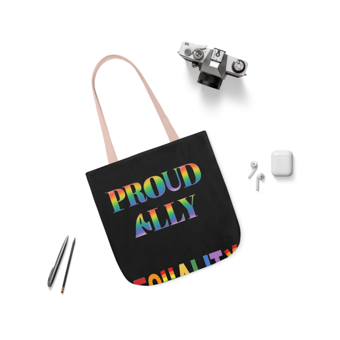 Proud Ally Canvas Tote Bag, 5-Color Straps
