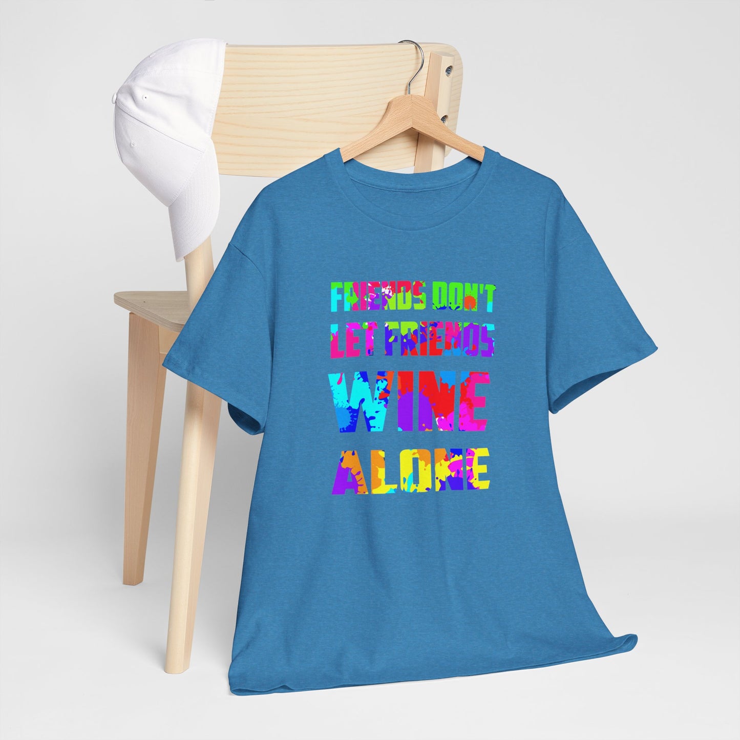 Wine Alone Unisex Heavy Cotton Tee