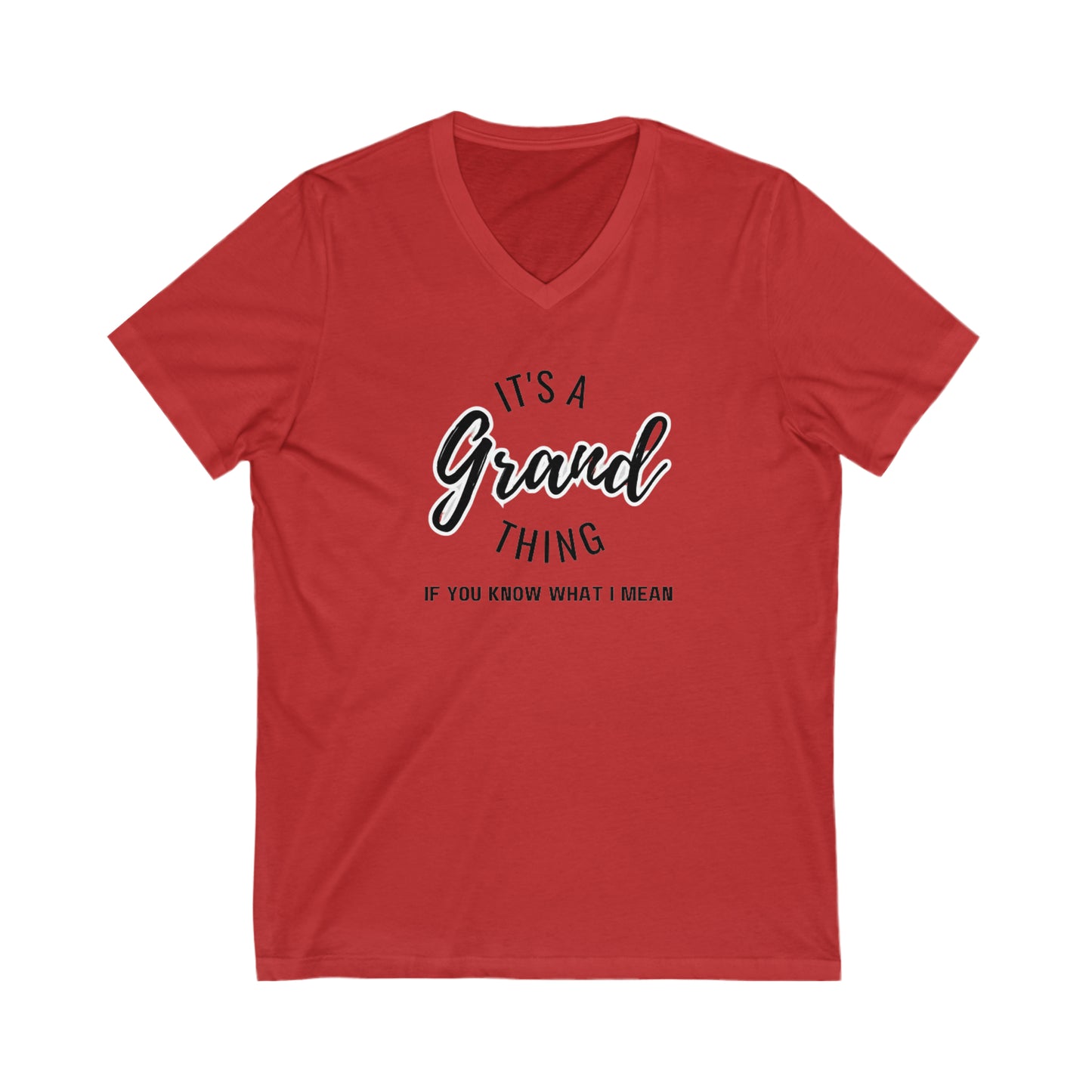 Life is Grand Unisex Jersey Short Sleeve V-Neck Tee
