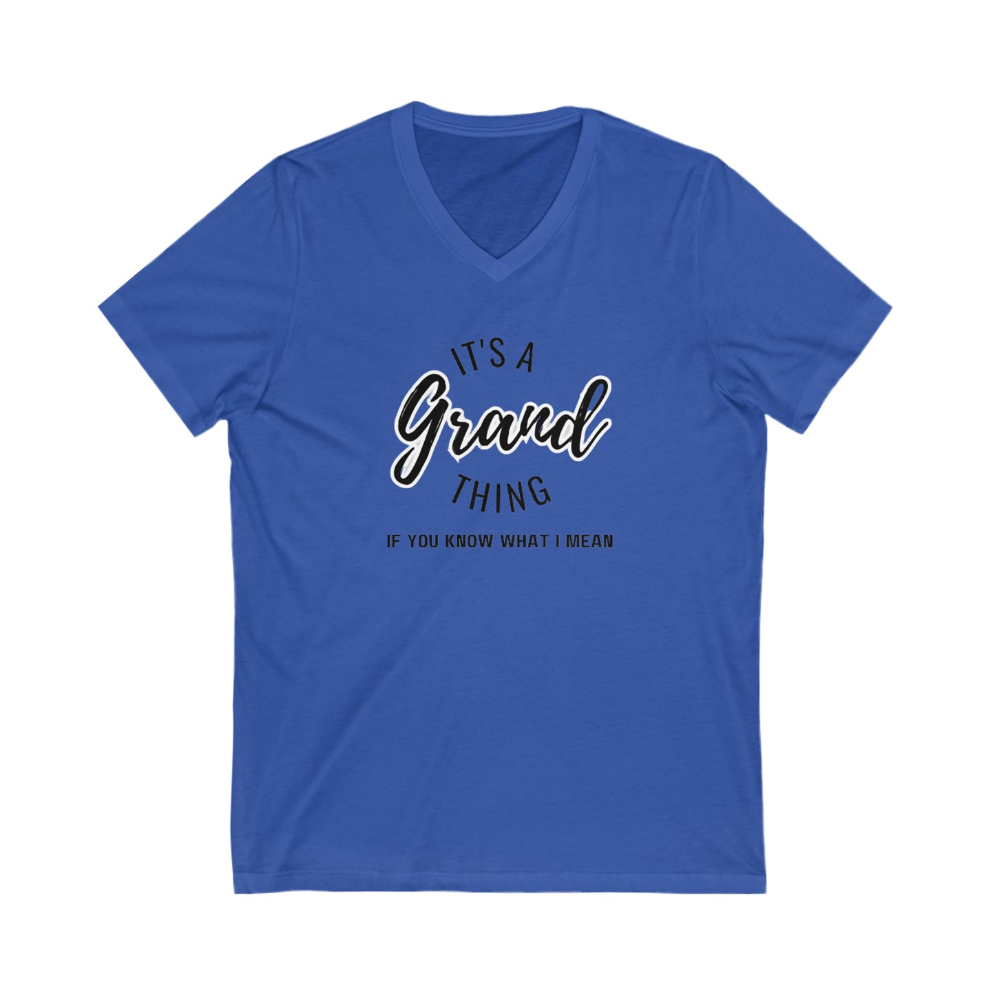 Life is Grand Unisex Jersey Short Sleeve V-Neck Tee