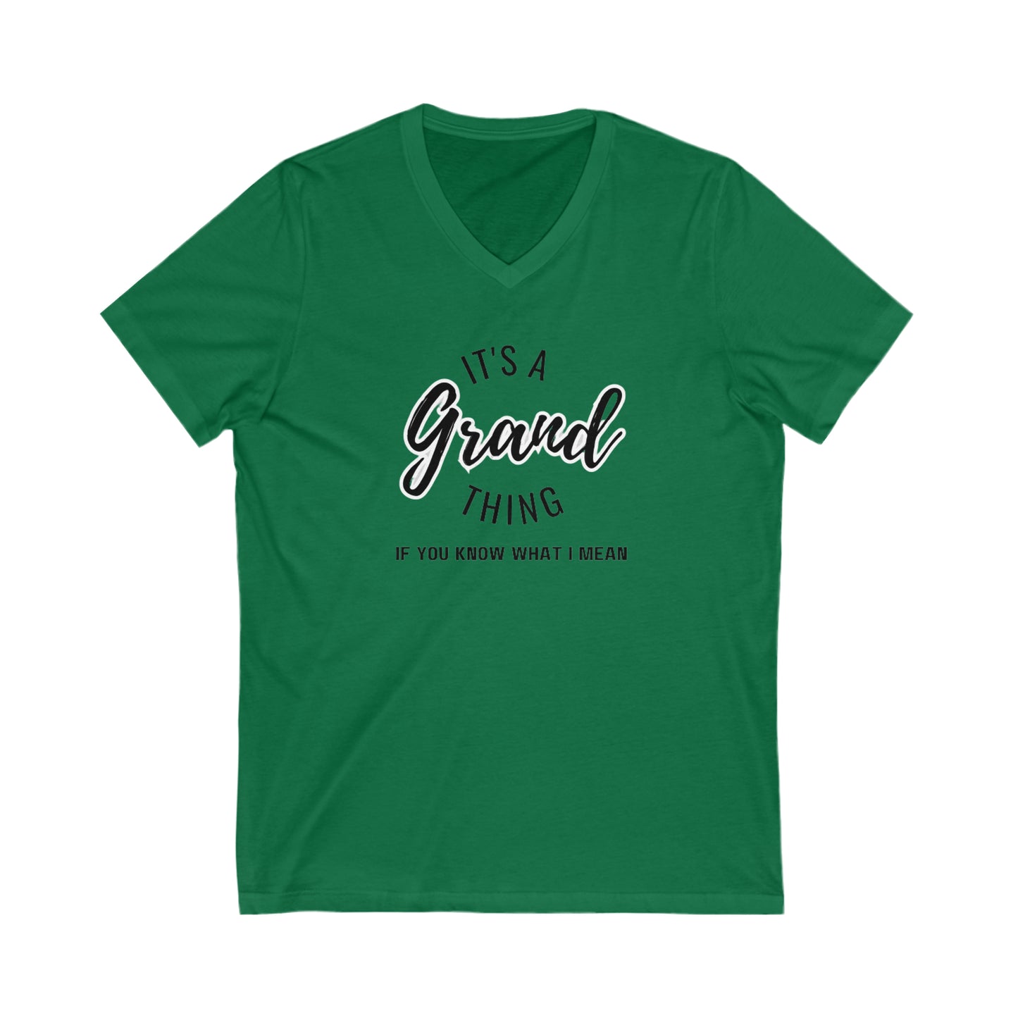 Life is Grand Unisex Jersey Short Sleeve V-Neck Tee