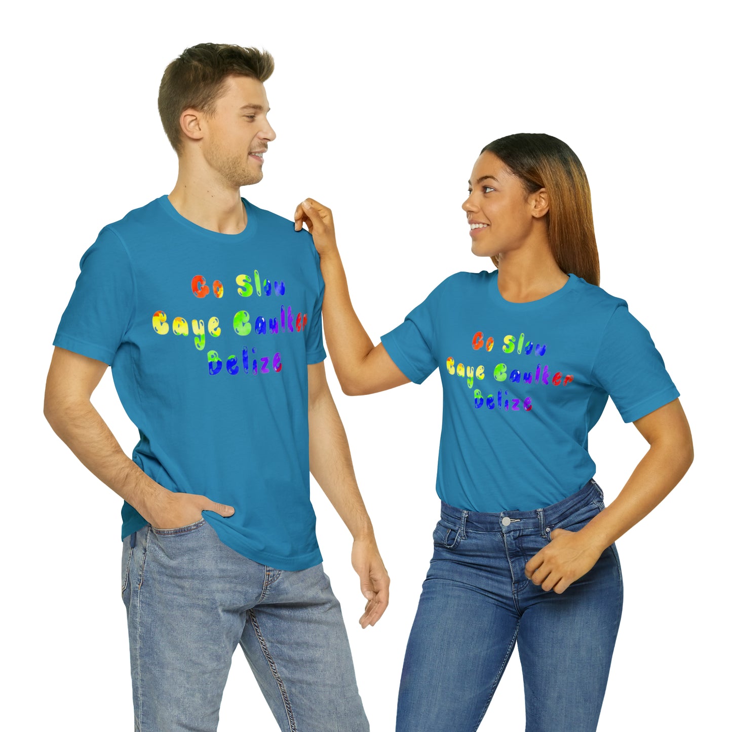 Go Slow Rainbow Unisex Jersey Short Sleeve Tee