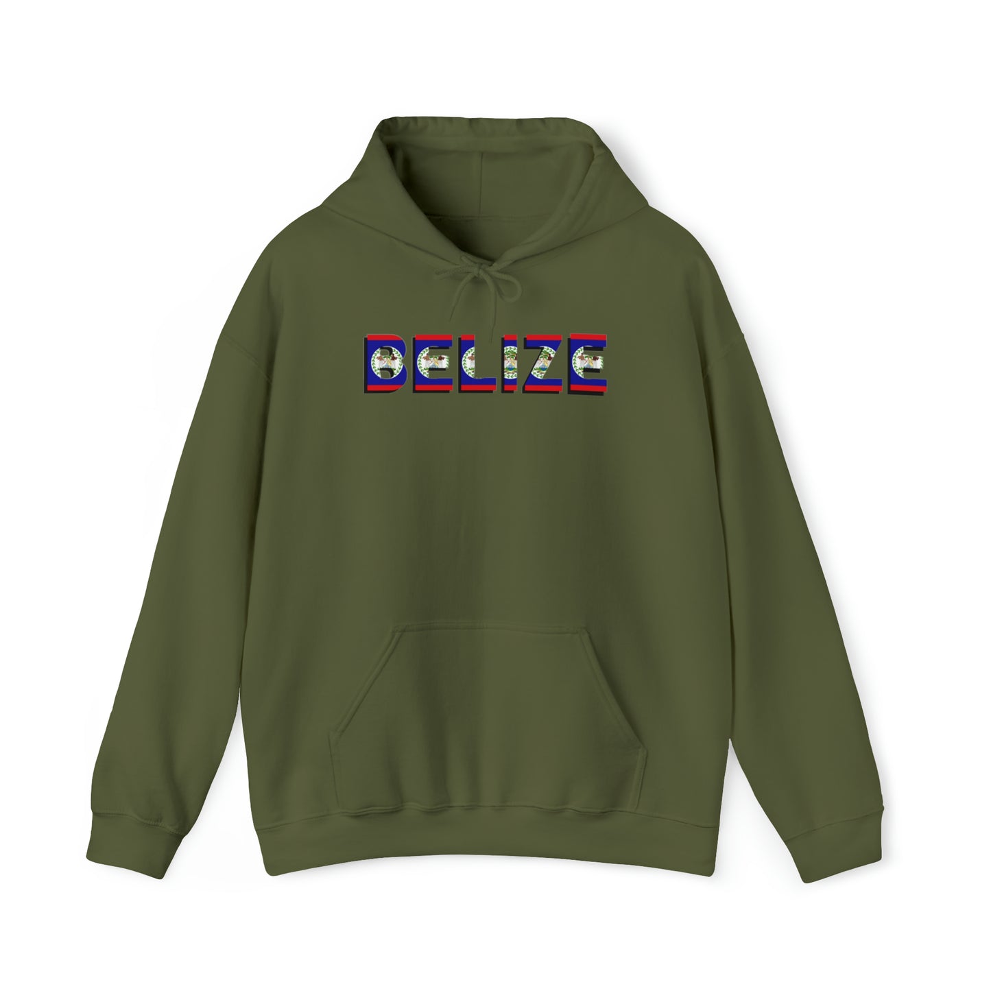 Belize flag Unisex Heavy Blend™ Hooded Sweatshirt