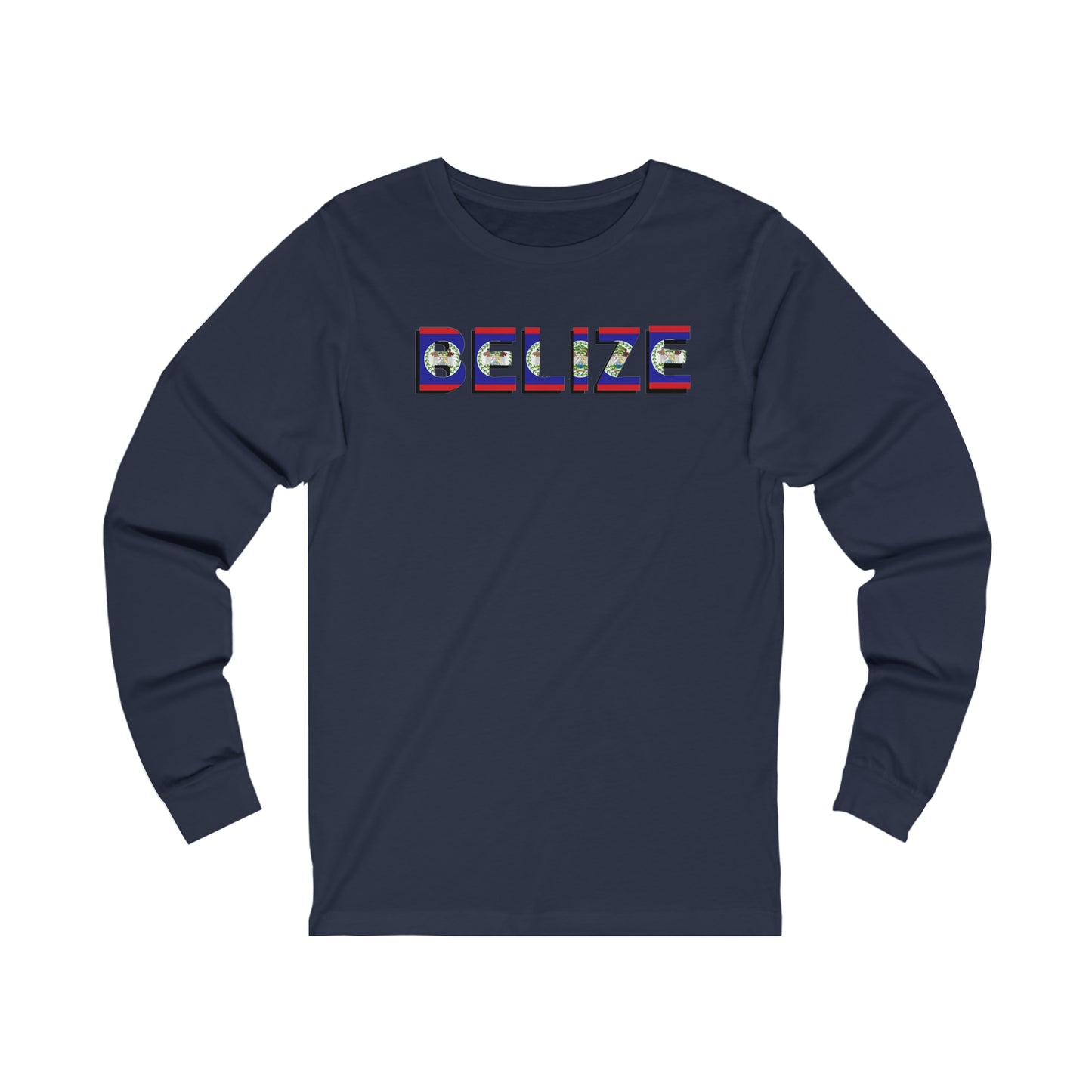 Belize flag Unisex Jersey Long Sleeve Tee