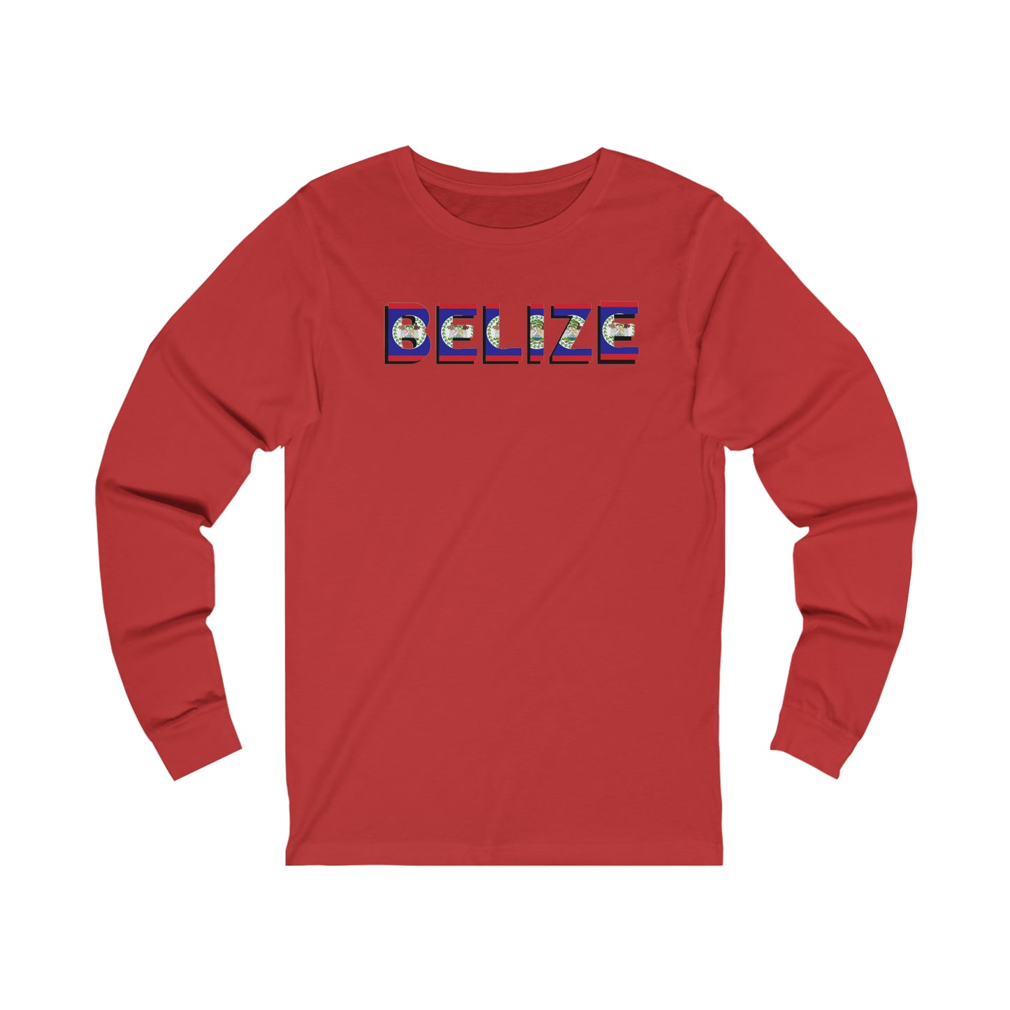 Belize flag Unisex Jersey Long Sleeve Tee