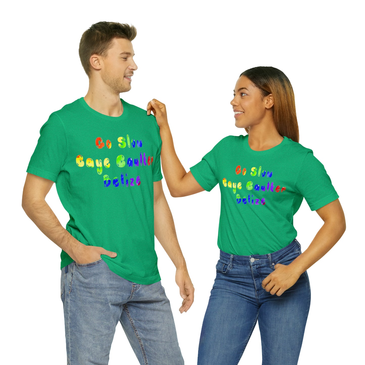 Go Slow Rainbow Unisex Jersey Short Sleeve Tee