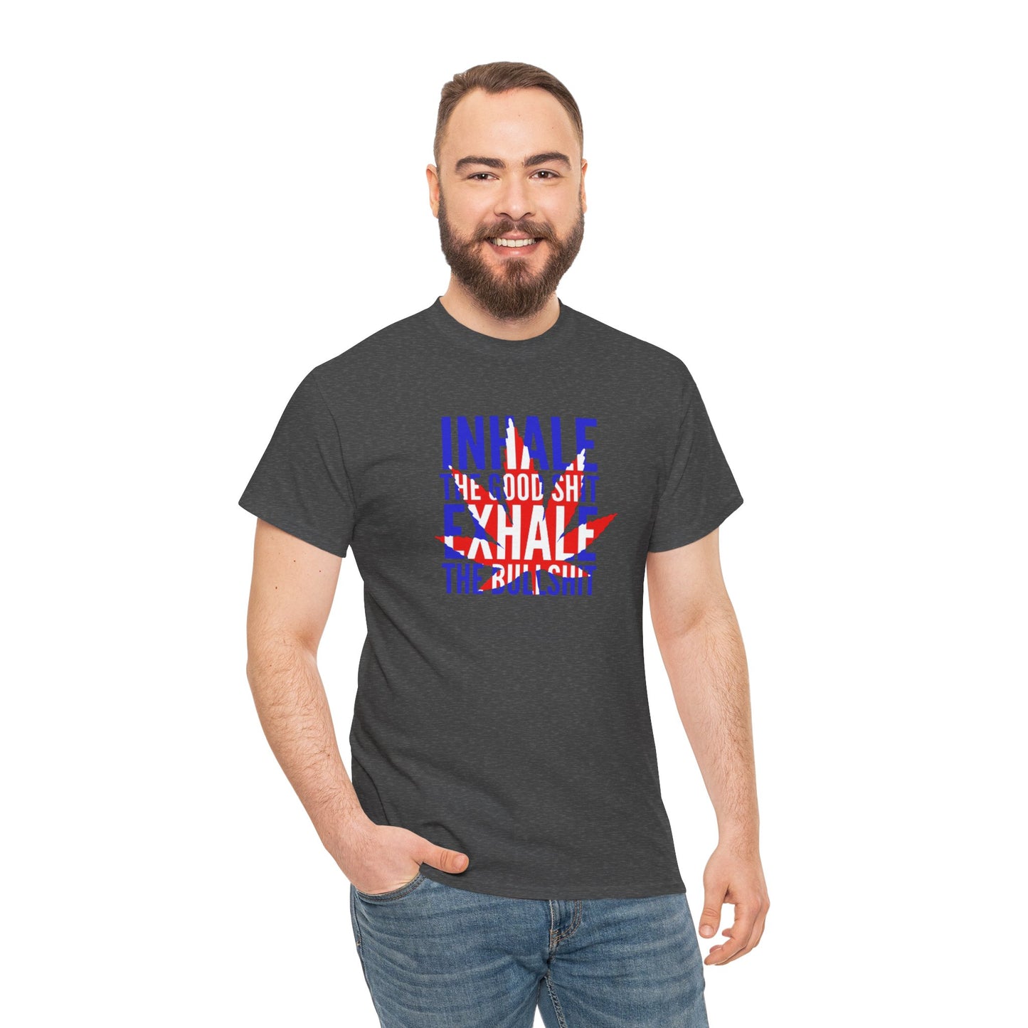 Inhale/ exhale Unisex Heavy Cotton Tee