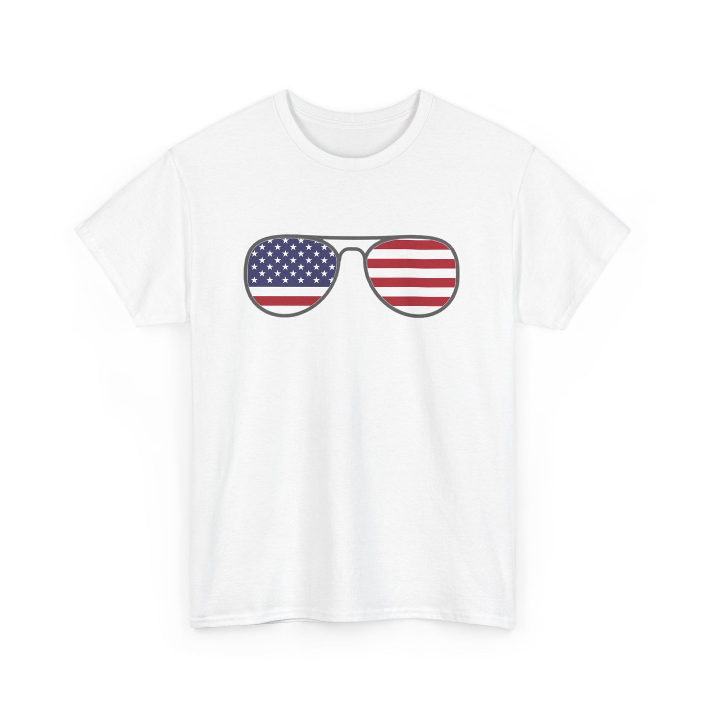 Patriotic Sunglasses Unisex Heavy Cotton Tee