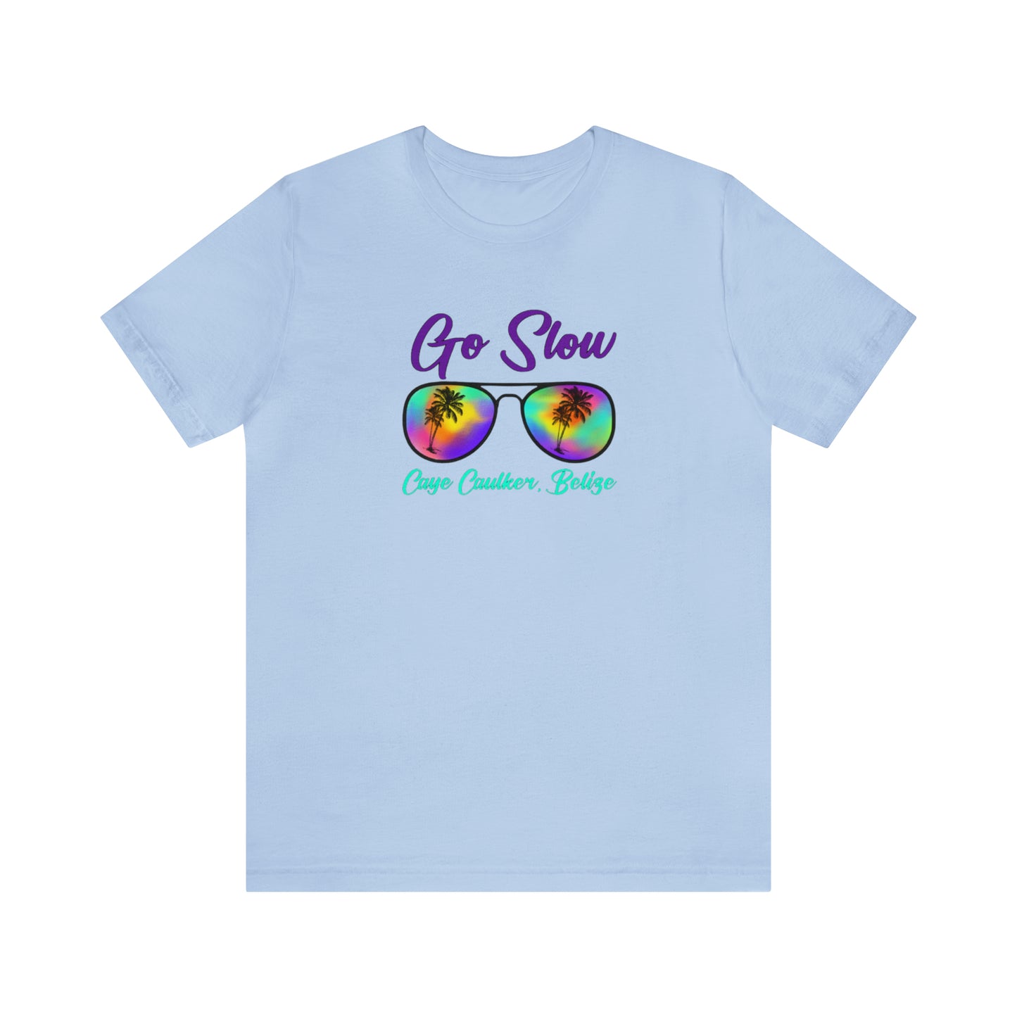 Unisex  Go Slow Purple Short Sleeve Tee