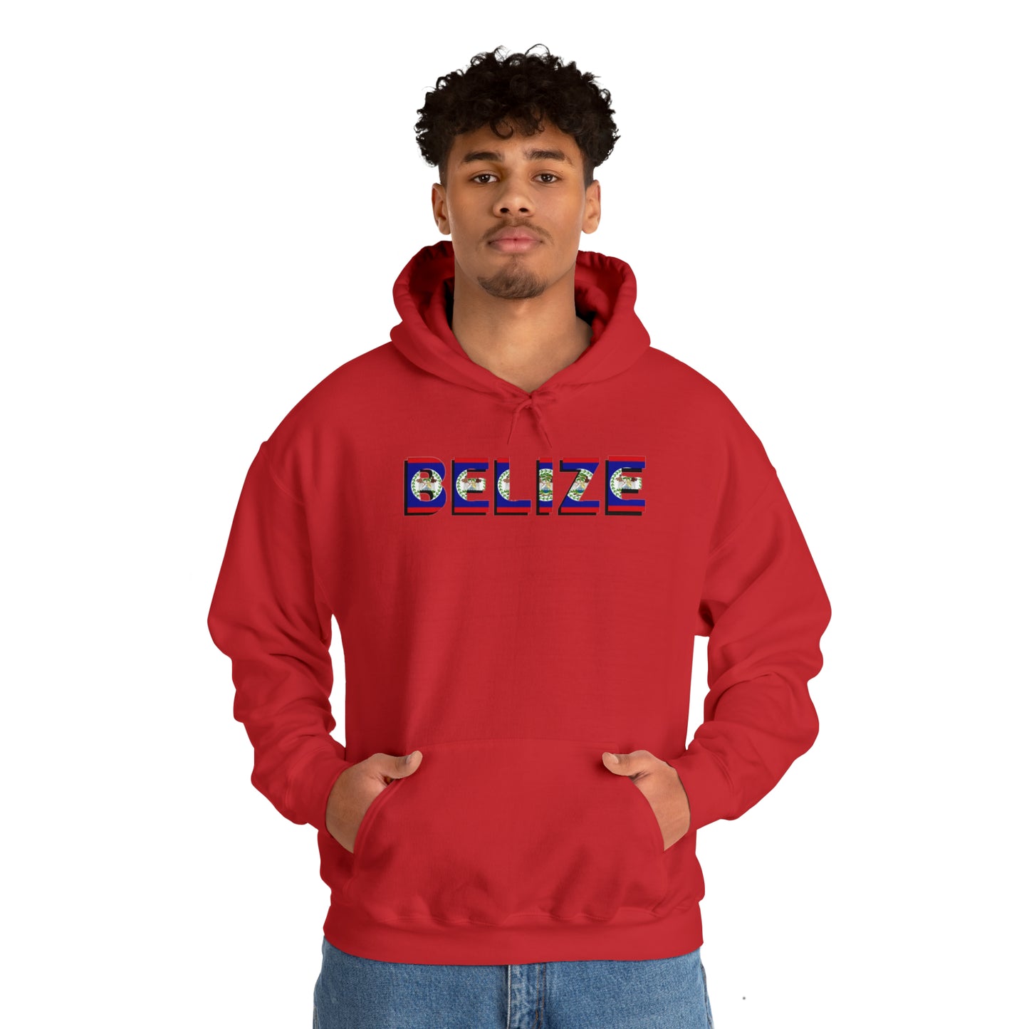 Belize flag Unisex Heavy Blend™ Hooded Sweatshirt