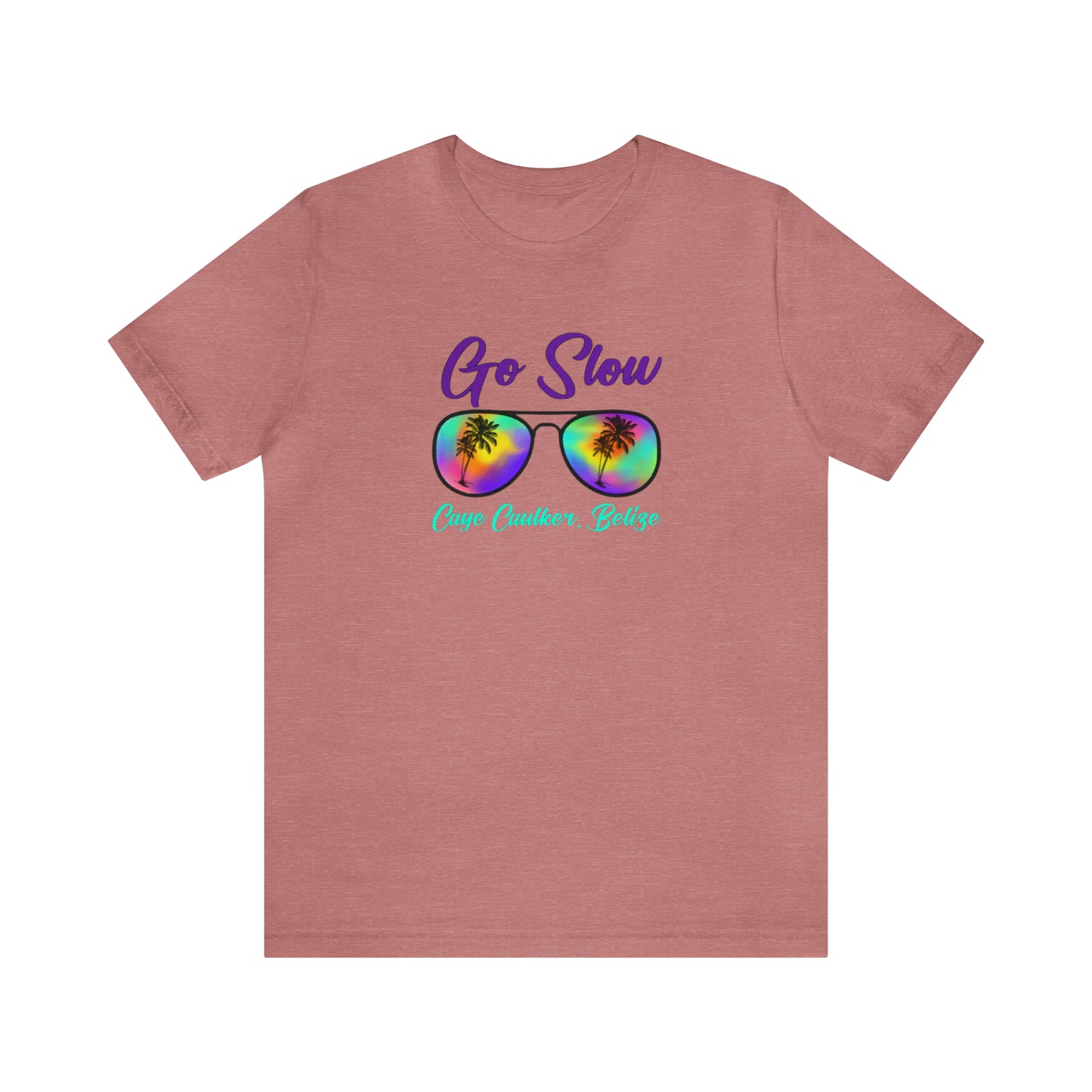 Unisex  Go Slow Purple Short Sleeve Tee