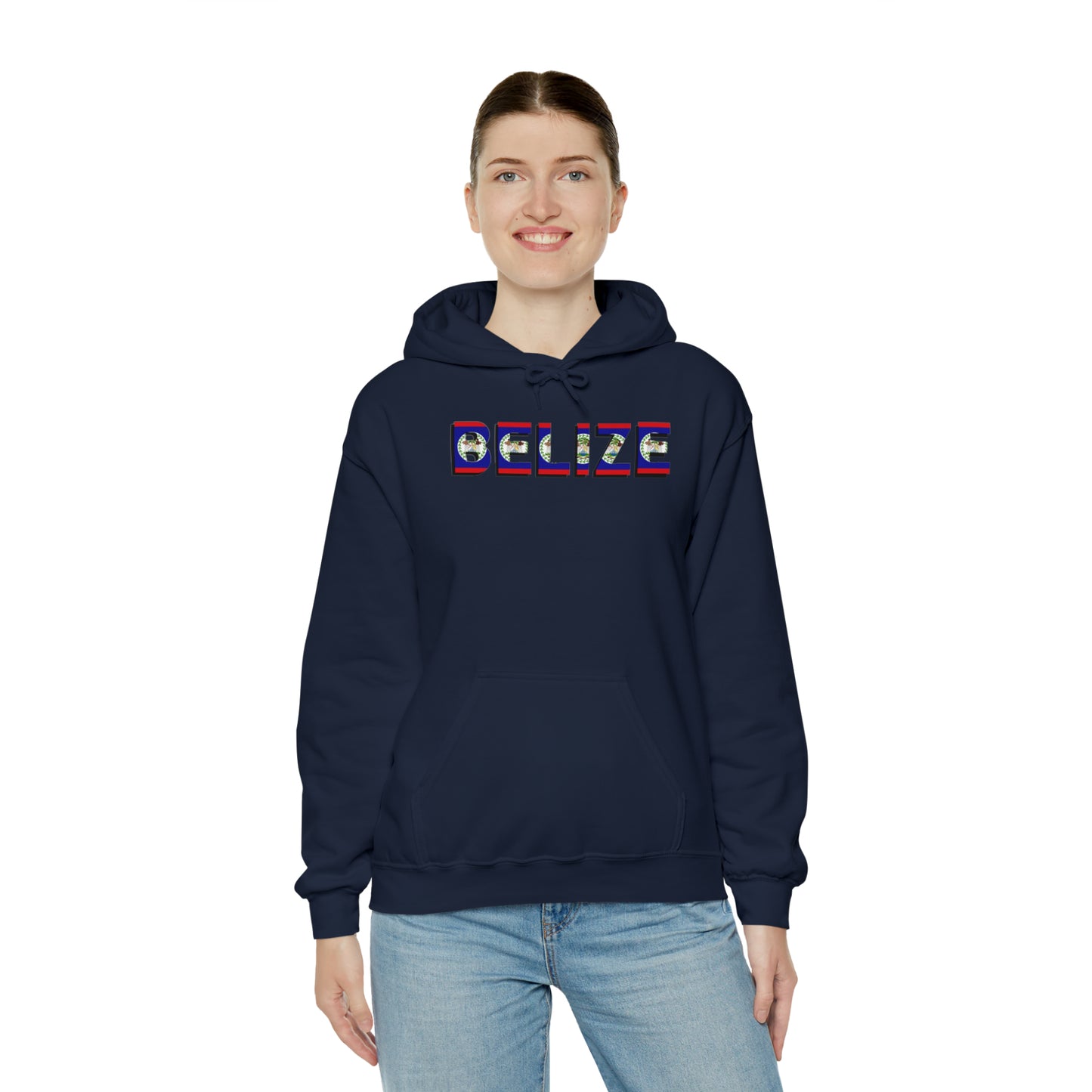 Belize flag Unisex Heavy Blend™ Hooded Sweatshirt