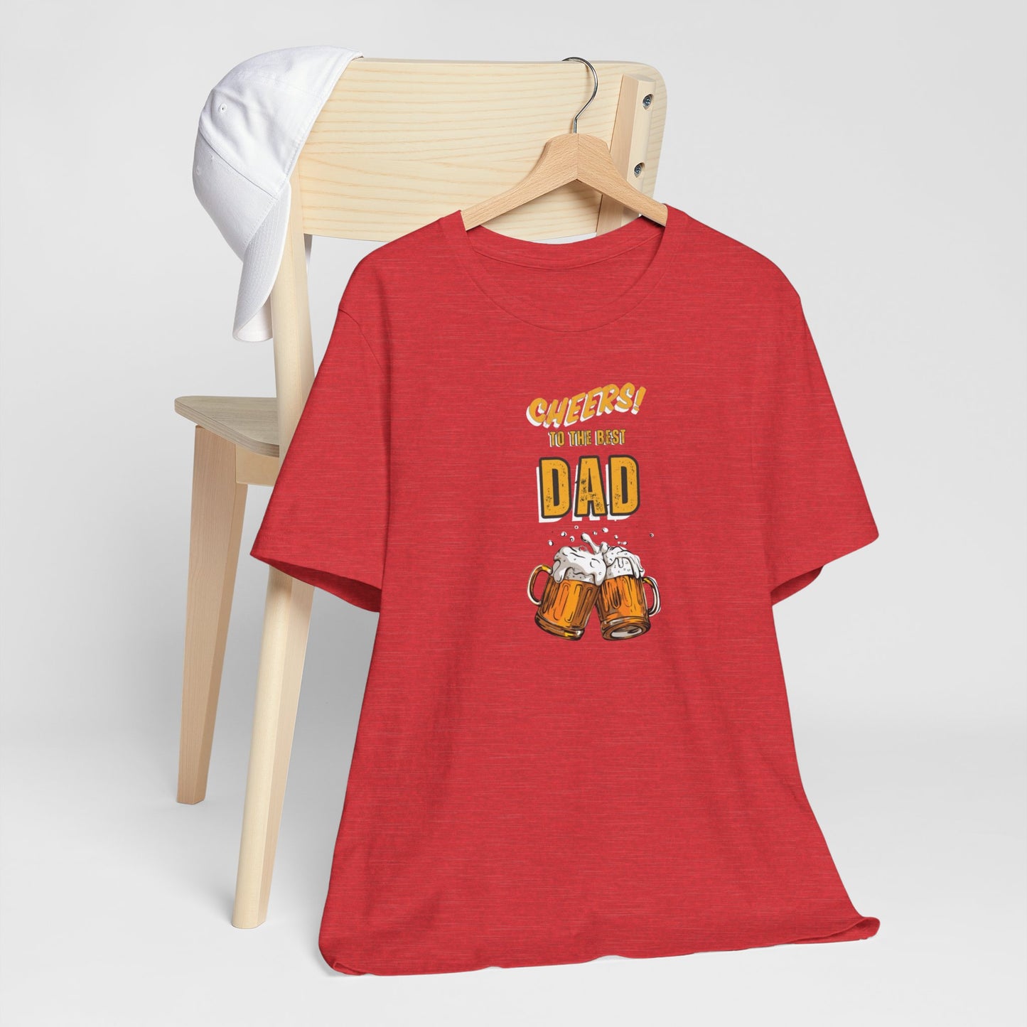 Cheers to the Best Dad Unisex Jersey Short Sleeve Tee