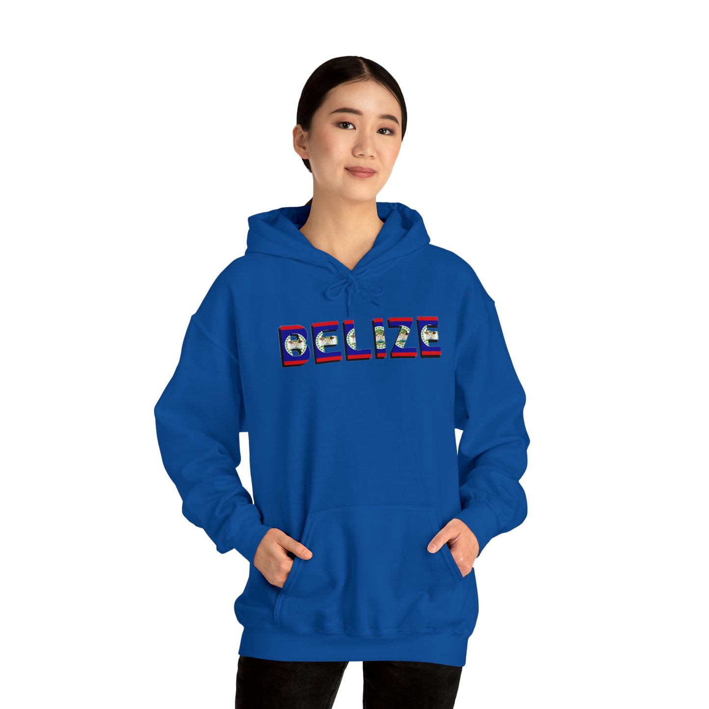 Belize flag Unisex Heavy Blend™ Hooded Sweatshirt