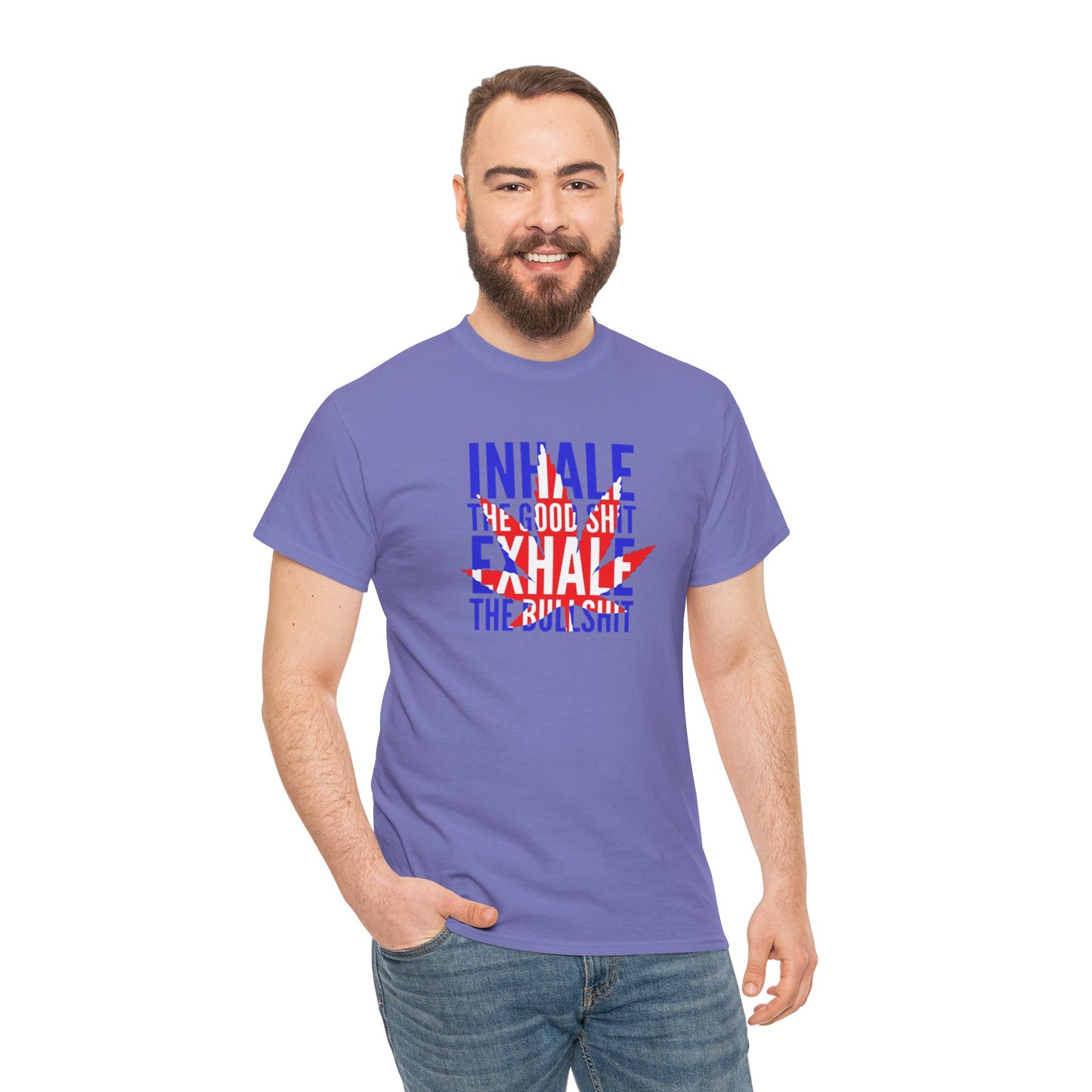 Inhale/ exhale Unisex Heavy Cotton Tee