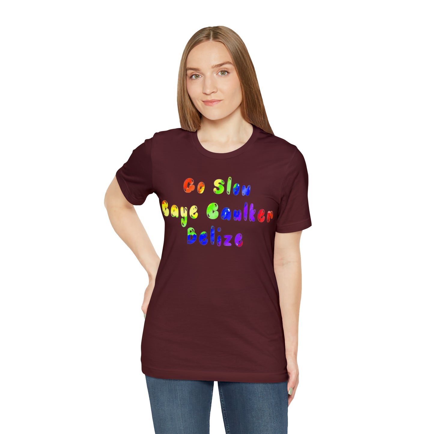 Go Slow Rainbow Unisex Jersey Short Sleeve Tee
