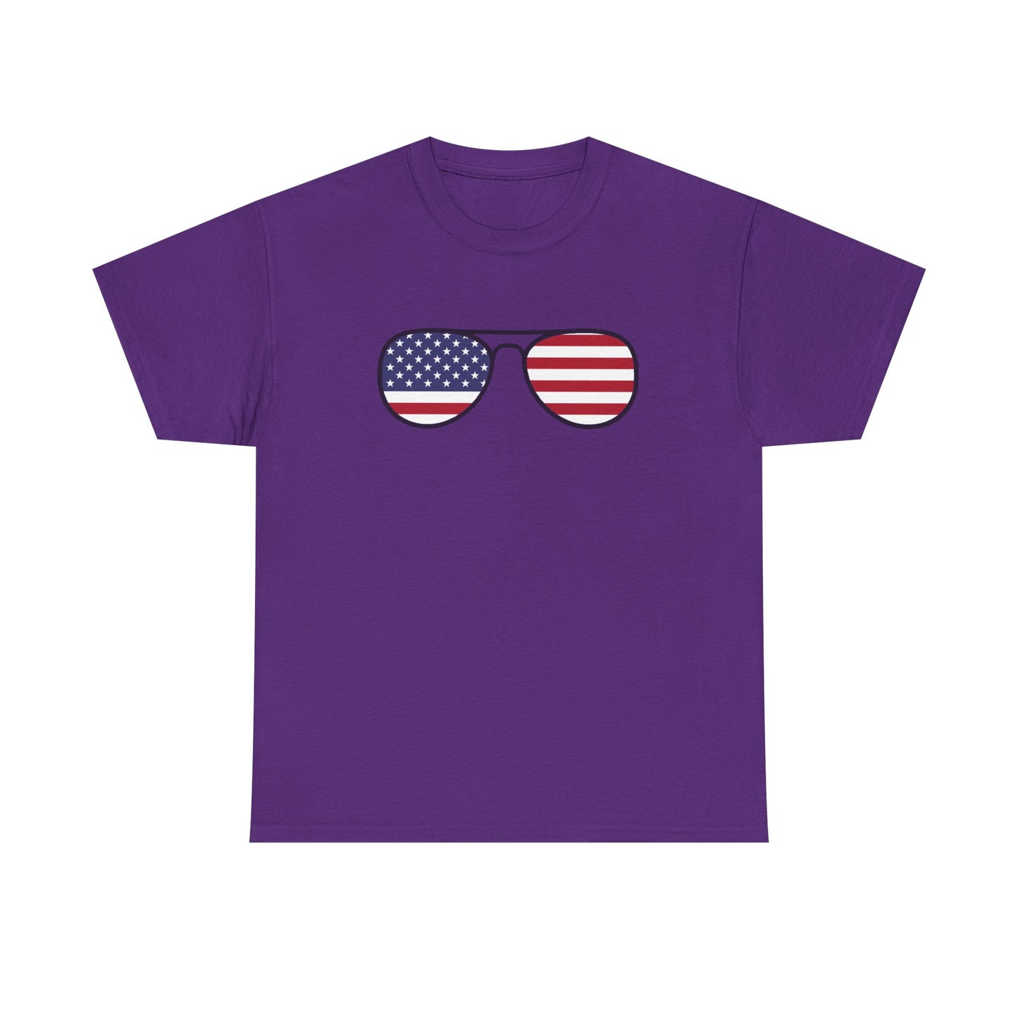 Patriotic Sunglasses Unisex Heavy Cotton Tee
