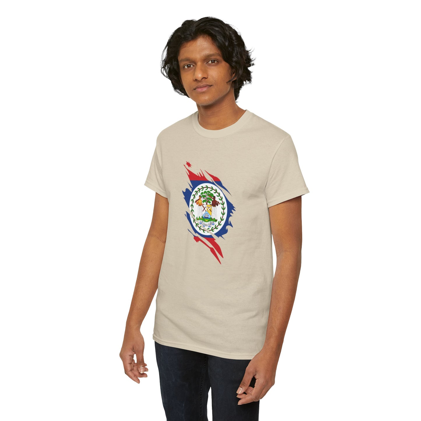 Belize Flag Unisex Heavy Cotton Tee