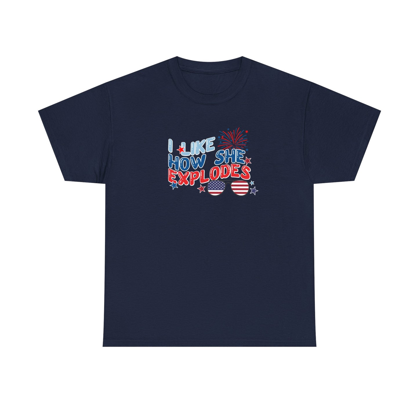 Exploding 4th of July Unisex Heavy Cotton Tee
